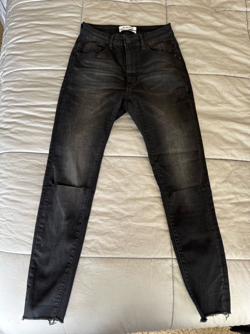 One Teaspoon Men's Washed Black Skinny Jeans
